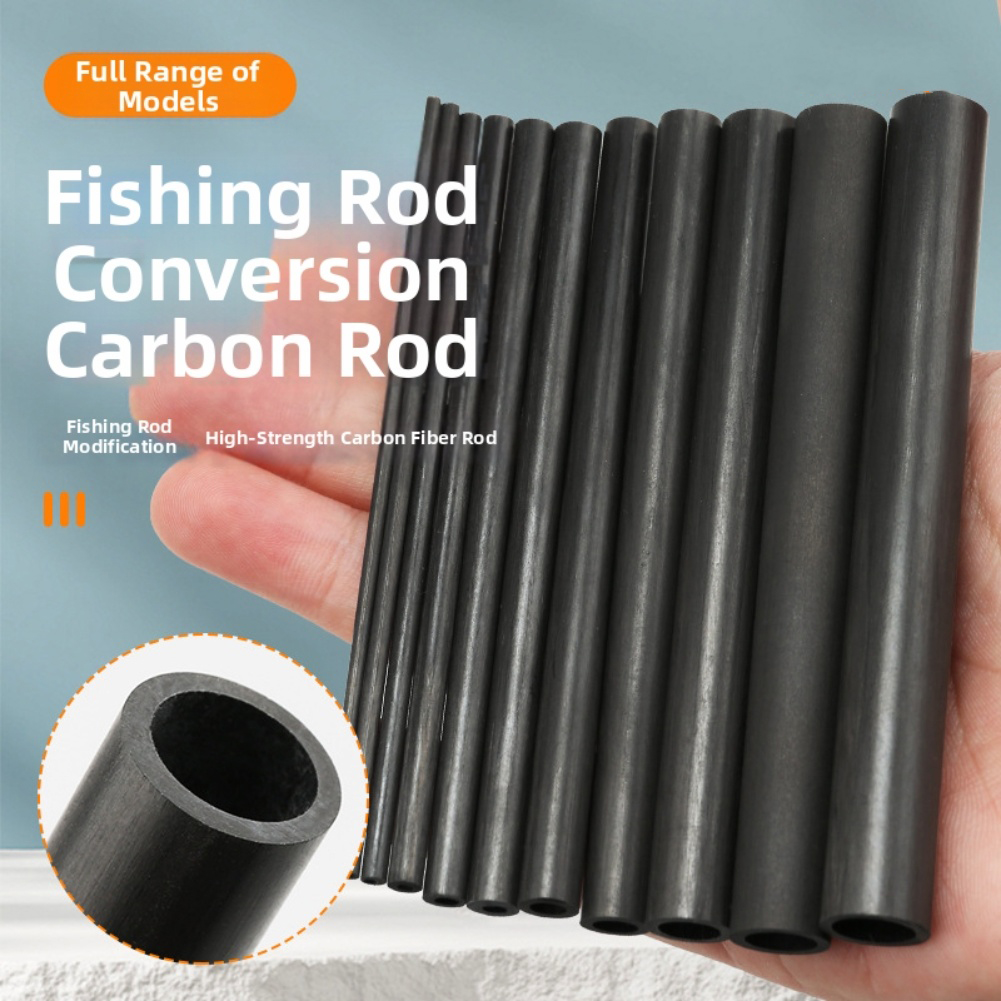 Fishing Rod Carbon Fiber - 10cm Black Hollow Carbon Fiber Tube